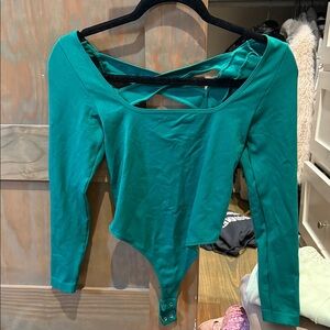 Anthropologie Teal Bodysuit never worn
